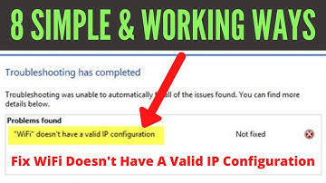 How to Fix "Wi-Fi doesn’t Have Valid IP Configuration" Windows 11/10/8/7 | Simple & Working