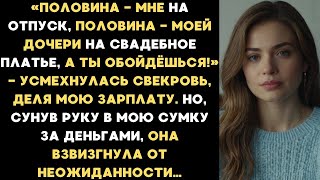 видео: Половина мне на отпуск, половина моей дочке на свадебное платье, а ты обойдёшься! — заявила свекровь картинка: Половина мне на отпуск, половина моей дочке на свадебное платье, а ты обойдёшься! — заявила свекровь