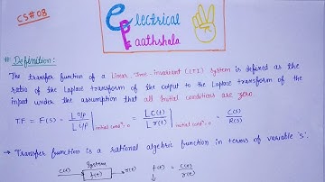 CS-08 Transfer Function || Pole - Zero Concept || Electrical Paathshala ✌️