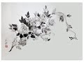 Sumi-e Roses2(バラ2)小林東雲