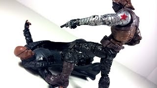 Captain America 2 Marvel Legends Infinite Series Winter Soldier Mandroid BAF Toy Review