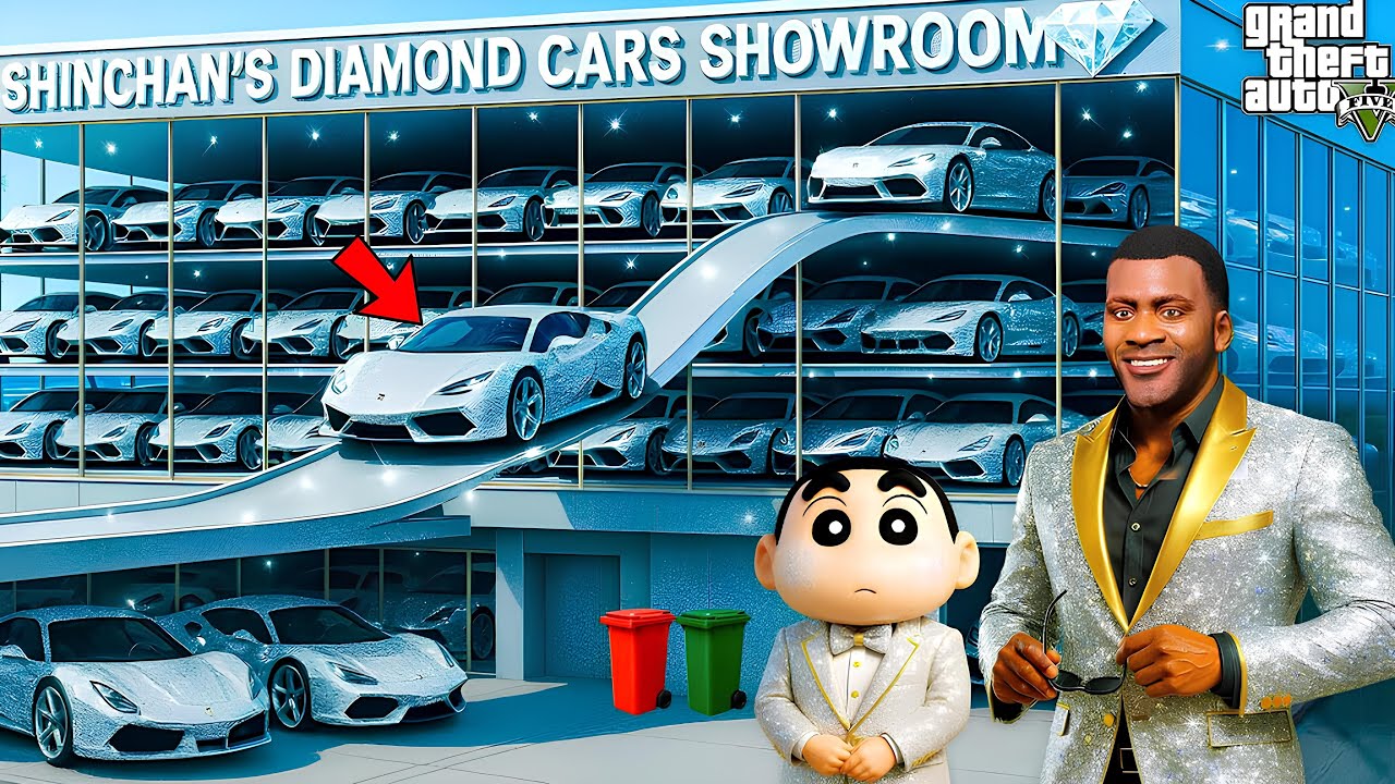 The BIGGEST Diamond Supercar Showdown Franklin vs Shinchan in GTA 5