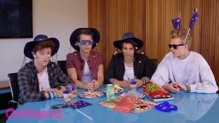 GFs Laura and Mel gave The Vamps guys a range of Aussie food to try...