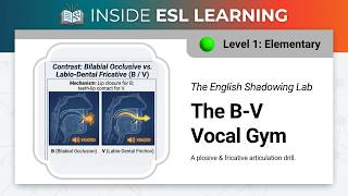 Vocal Gym: B & V Pronunciation Workout | English Shadowing Lab (Level 1 – Workout 3)