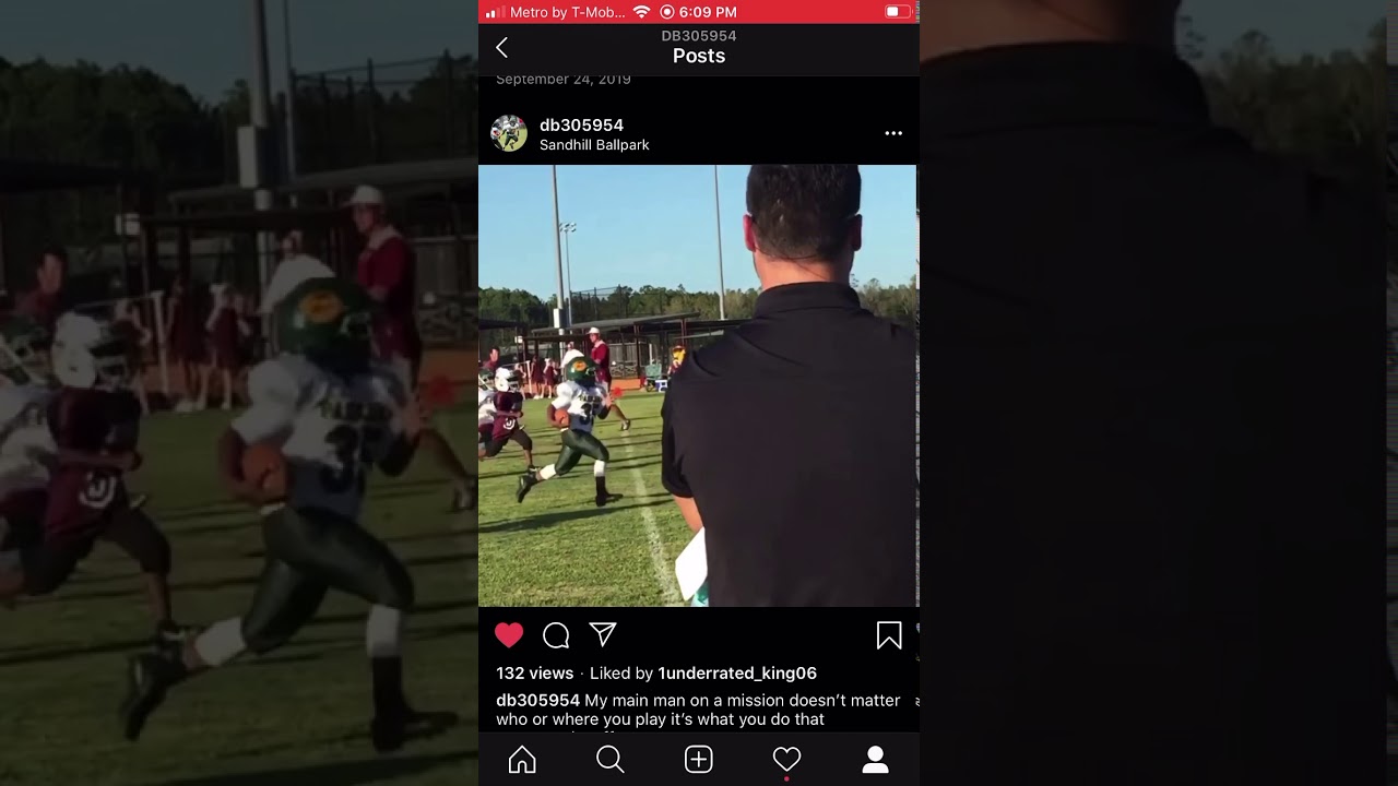 Davion Butler on another run showing his natural vision