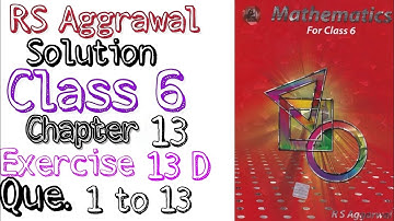 Rs Aggarwal class 6 Exercise 13 D Question number 1 to 13| Angles and Their Measurement | MD Sir