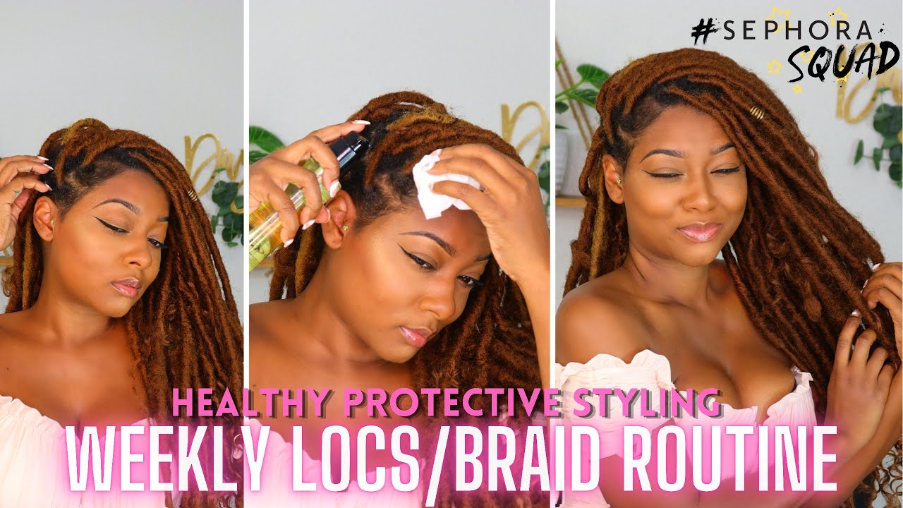 Weekly Braid/Faux Loc Routine for Dry Scalp + Build Up