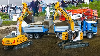 Rc Excavators Rc Trucks Rc Tractors Rc Wheel Loader Rc Dozer Rc Roller Rc Construction Zone Action!!