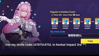 Honkai Impact 3rd Event~  Invite code 107875147GL