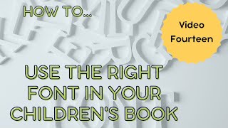 Canva tutorial. How to use the right fonts in a children&#39;s book - Video 14 #canva #howto