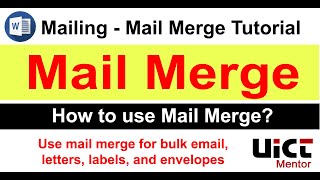 MS-Word Mail Merge in Hindi/English | Easy Step by Step Mail Merge Tutorial for 2020