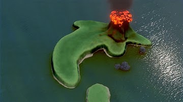 Blender volcano - short animation