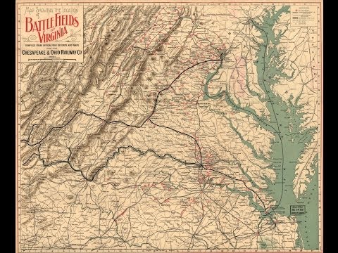 Virginia Battlefields Antique Map (1891-1892)