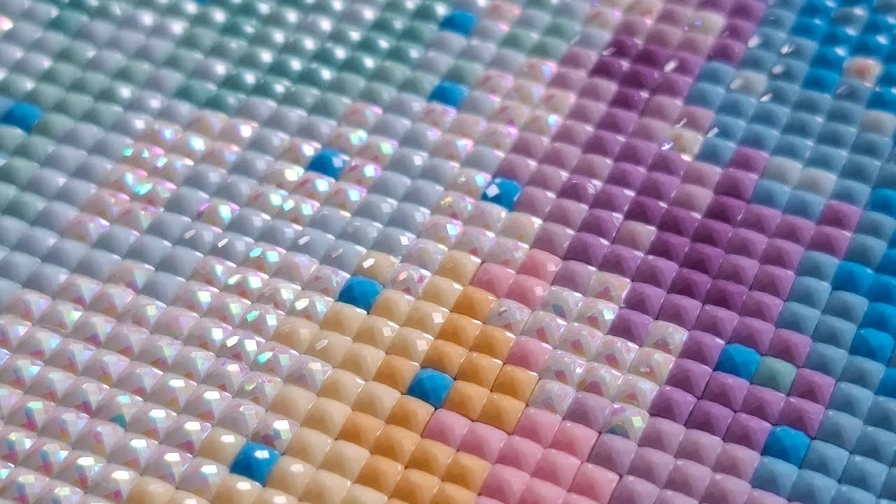 Super Relaxing & Satisfying ASMR Diamond Painting Art Compilation - No Talking - Real Speed