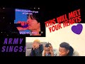 ARMY SINGS! YOUNG FOREVER FANCAM - ARMY SURPRISES BTS! LONDON WEMBLEY STADIUM (REACTION)