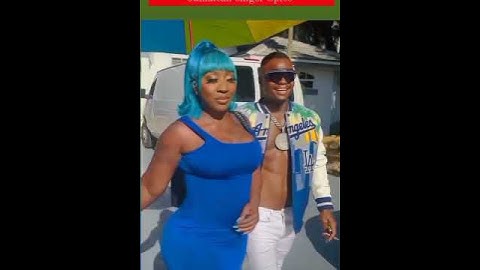 Harmonize working on a video with Spice Jamaican dancahall artist
