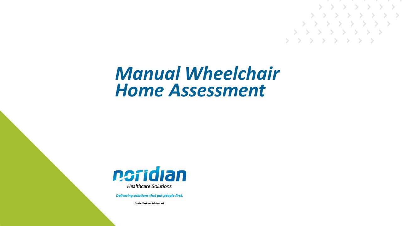 Manual Wheelchair Home Assessment YouTube