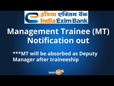 Exim Bank Management Trainee 2022 Notification Out | All Details by Anshul Malik