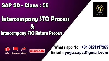SAP SD- Class 58: Intercompany STO process and Intercompany STO return process || Your