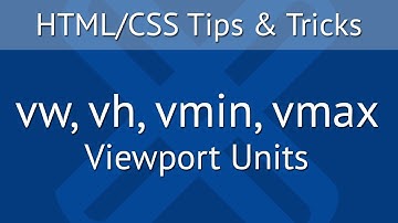 What are Viewport Units? HTML/CSS Tips & Tricks [EN]