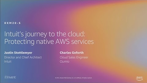 AWS re:Invent 2019: Intuit