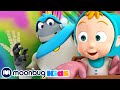 Baby Daniels Paint - Kids Video Subtitles | Arpo the Robot | Cartoons for Kids | Moonbug Literacy