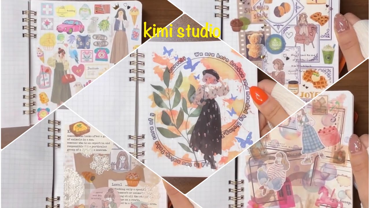 コラージュノート41〜45 まとめ / 作業音 / ASMR / 紙の音 / 音声なし / 音楽なし / 字幕なし