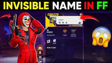 How to Make Invisible Name in Free Fire | Free Fire Invisible Name 2025 | ICON KrishYT