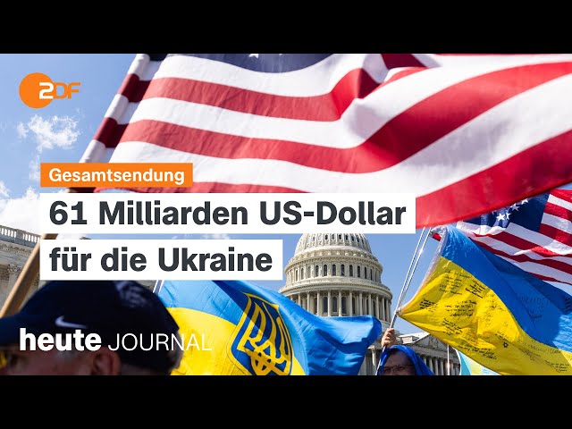 heute journal 20.04.2024 Hilfspaket für die Ukraine, Krieg in Nahost (english)