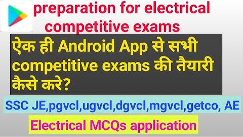 Preparation For Electrical Competitive Exams|Pgvcl,ugvcl,dgvcl,mgvcl,AE, JE- Electrical Engineering