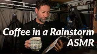 ASMR Making Coffee in a Van During a Heavy Rainstorm | #asmr #rainsounds #notalking