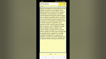 speech recognition and synthesis new update for blind English Hindi typing solution with Google TTS