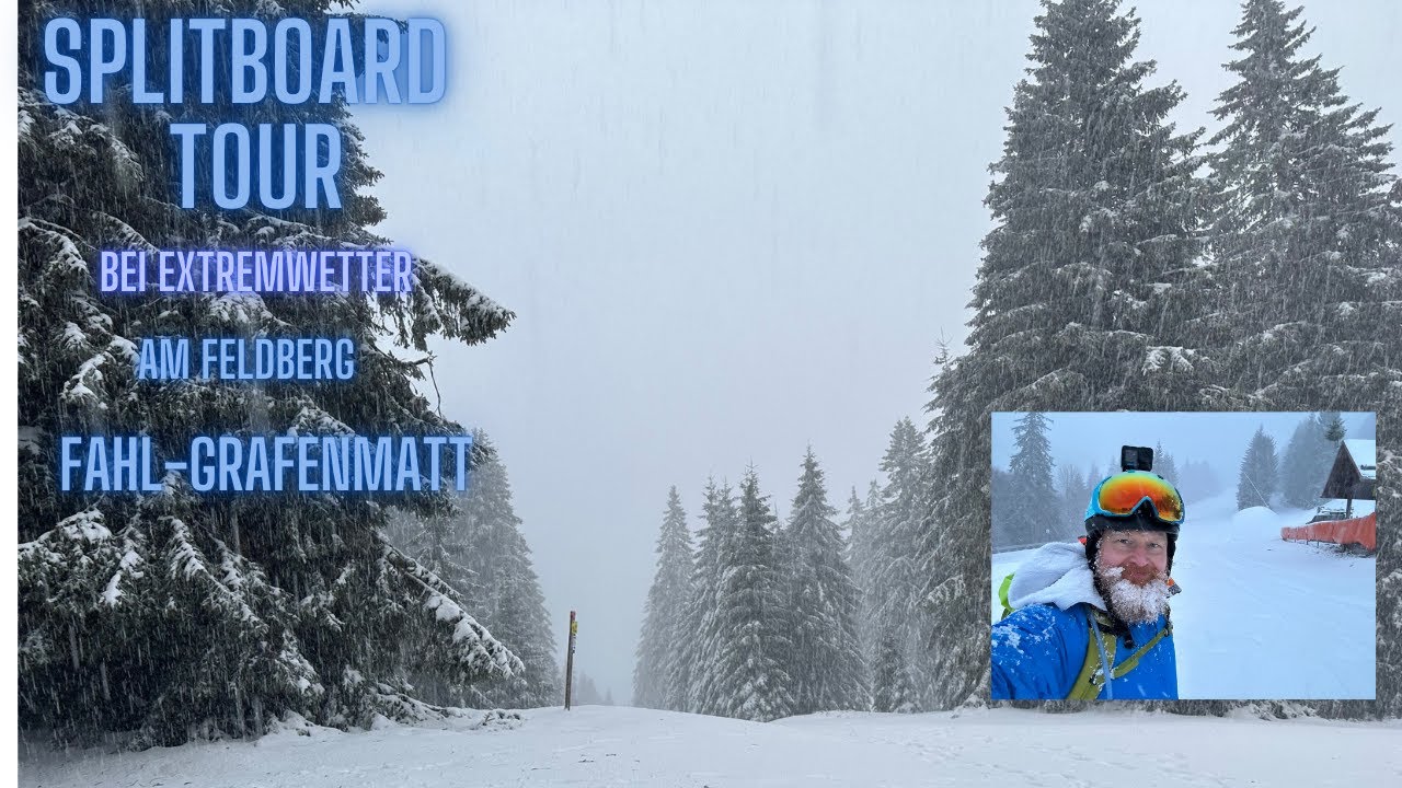 Splitboard Tour im Schwarzwald am Feldberg bei Extremwetter von Fahl zum Grafenmatt