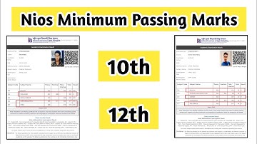 Nios Minimum Passing Marks For Secondary And Senior Secondary| Task Is Helping (NIOS) #nios #result