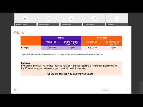 PMI Authorized Training Partner Overview Europe Chapters