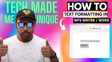 How to text  formatting  in wps office writer | text formatting in wps office writer