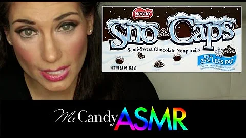 ASMR Candy: Candy ASMR 2015 Whispering Crinkling Tracing Tapping Crunching Mouth Sounds Snow Caps