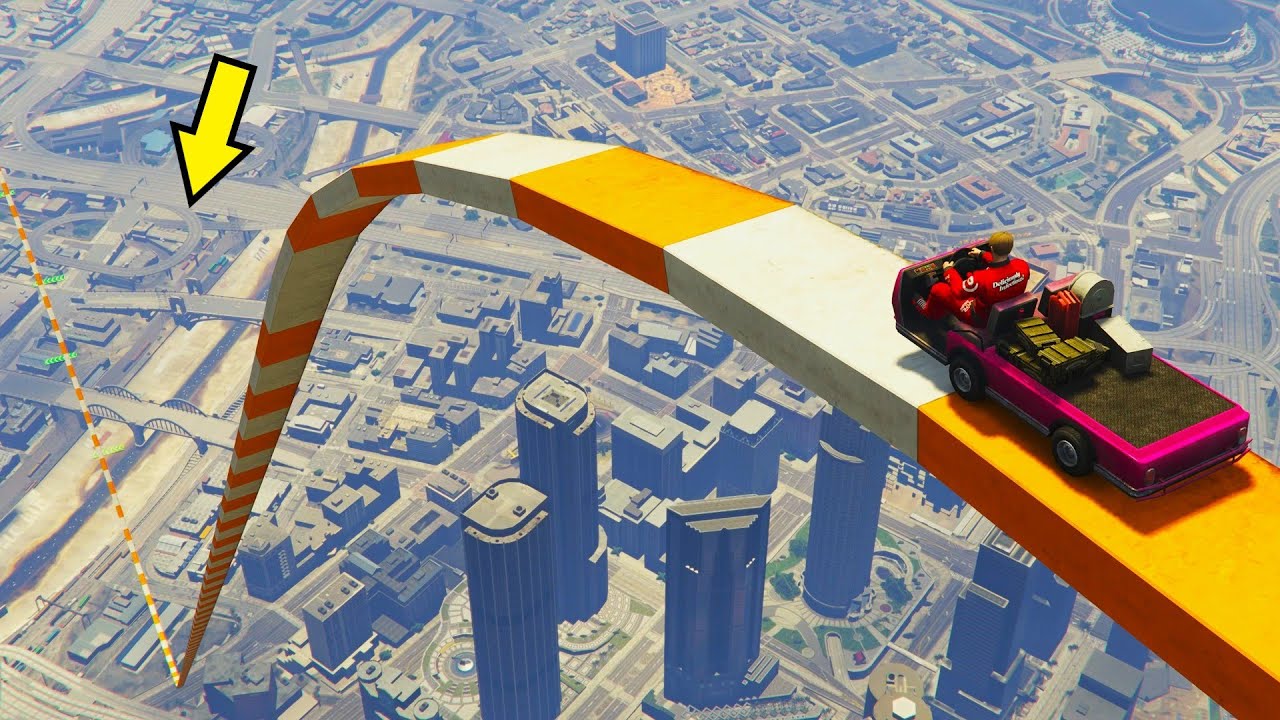GTA 5 - Mind Blowing longest Mega Ramp Race - YouTube