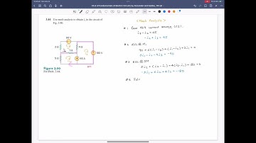 Problem 3.44 (1) Mesh Analysis, Fundamentals of Electric Circuits, 7th ed, Alexander / Sadiku