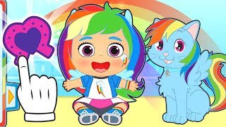 BABY ALEX AND LILY 🌈🐴 Lily Dresses up as Rainbow Pony | Games and Cartoons for Kids screenshot 4