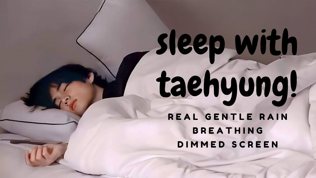 sleep with your boyfriend taehyung | rain, breathing, and white noise asmr