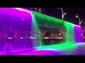 Dubai Water Canal Stunning Scene of Boat Passing under the Waterfall