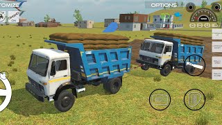 Dump truck tocha video game TATA Truck off road sand transport driving Tipper Truck Driving#dumper