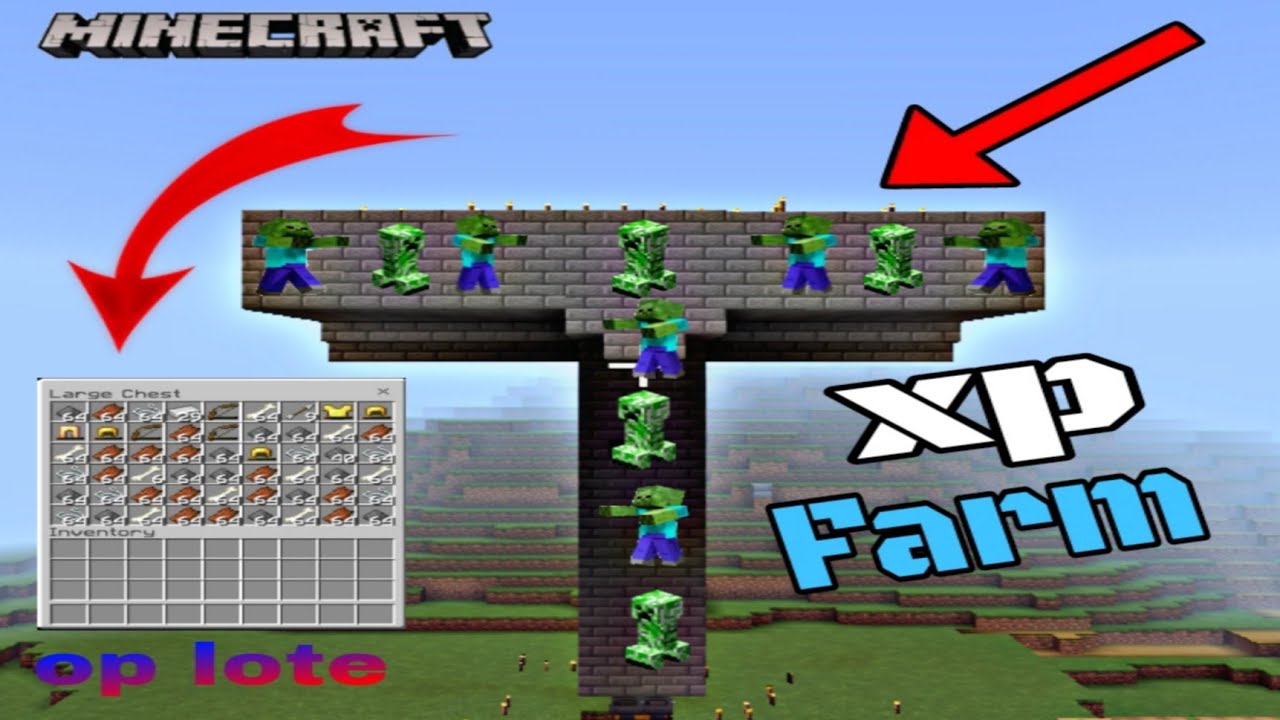 easy mob xp farm for Minecraft Bedrock Edition 1.19 ( Tutorial ) - YouTube