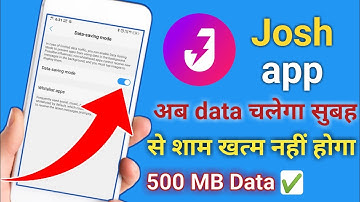 Josh App Me Data Saver Kaise On Kare || How To On Data Saver In Josh Aap