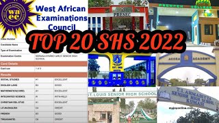 2022 WASSCE RESULTS OUT Top 20 Senior High Schools in Ghana. Prempeh, Presec, Roses, Louis, Persco.