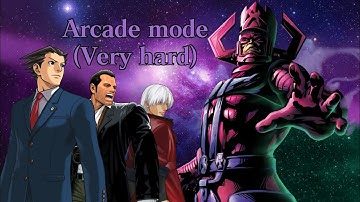 Phoenix Wright/Frank West/Dante Arcade mode (no continues, very hard difficulty) | UMvC3