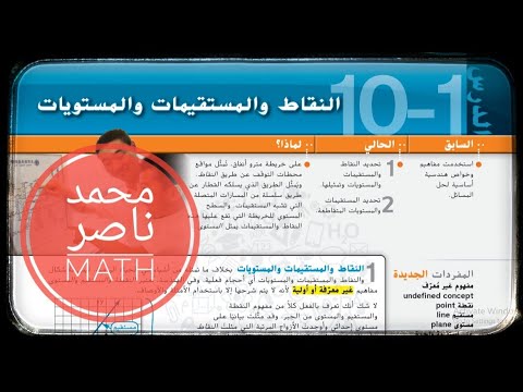 درس 1 النقاط المستقيمات و المستوى Points Lines And Planes رياضيات