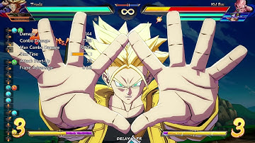 DBFZ v1.23 Trunks corner TOD off 2H (0.25 bar start, UI Goku / Bardock shell)