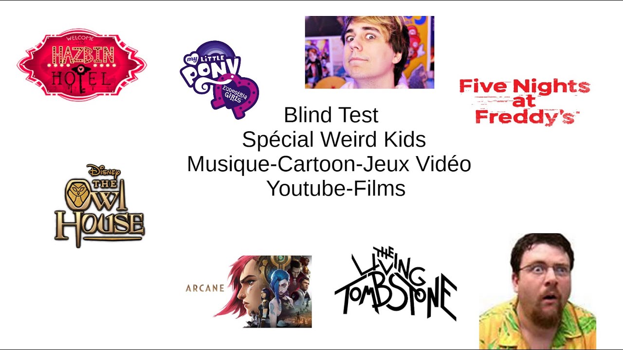Blind Test spécial Weird Kids 2000-2020 -Cartoons, Musiques, Films, Jeux Vidéos